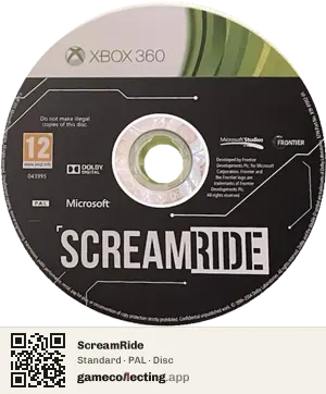 ScreamRide Xbox 360, PAL disc