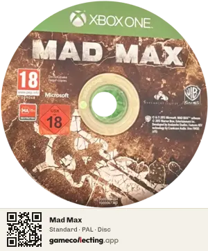 Mad Max Xbox One, PAL disc