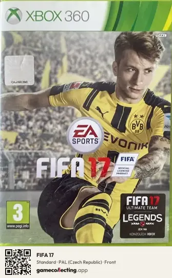 FIFA 17 Xbox 360, Czech Republic box front
