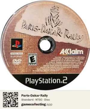 Paris-Dakar Rally PlayStation 2, NTSC disc