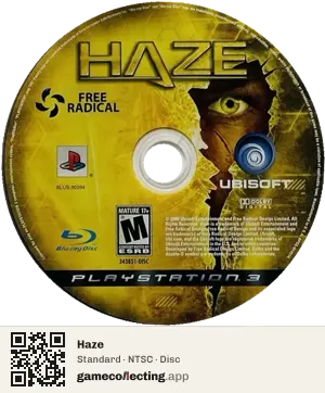 Haze PlayStation 3, NTSC disc