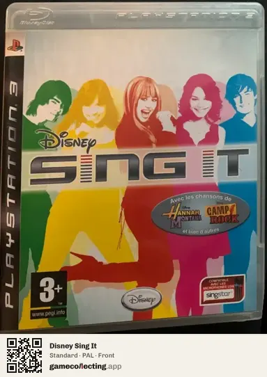 Disney Sing It PlayStation 3, PAL box front