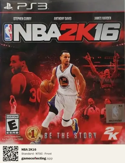 NBA 2K16 PlayStation 3, NTSC box front