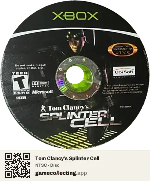 Tom Clancy's Splinter Cell Xbox, NTSC disc