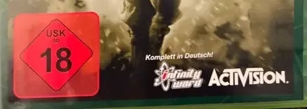 Call of Duty 4: Modern Warfare, the USK square on its front