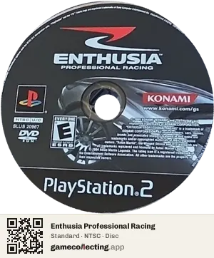 Enthusia Professional Racing PlayStation 2, NTSC disc