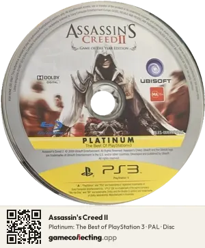 Assassin's Creed II PlayStation 3, PAL disc