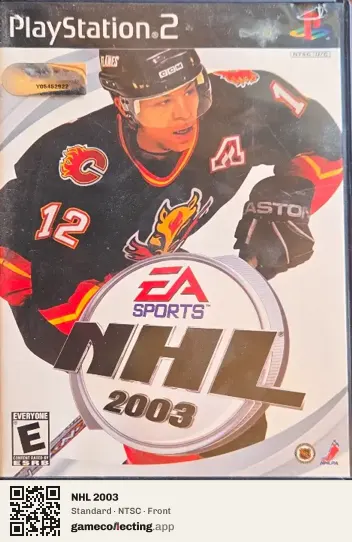 NHL 2003 PlayStation 2, NTSC box front