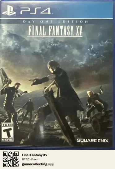 Final Fantasy XV PlayStation 4, NTSC box front