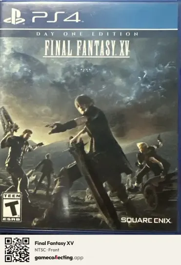 Final Fantasy XV PlayStation 4, NTSC box front