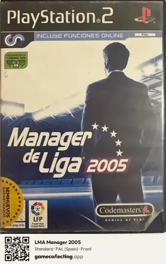 LMA Manager 2005 PlayStation 2, Spain box front