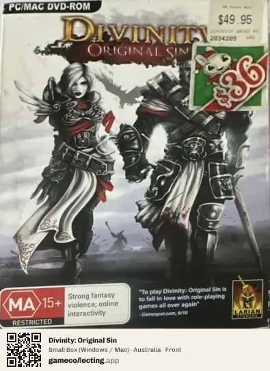 Divinity: Original Sin Computer, Australia box front
