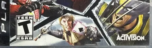 Marvel: Ultimate Alliance 2, the ESRB box on its front