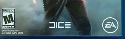 Battlefield 1, the ESRB box on its front