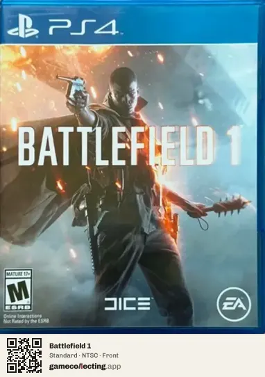 Battlefield 1 PlayStation 4, NTSC box front
