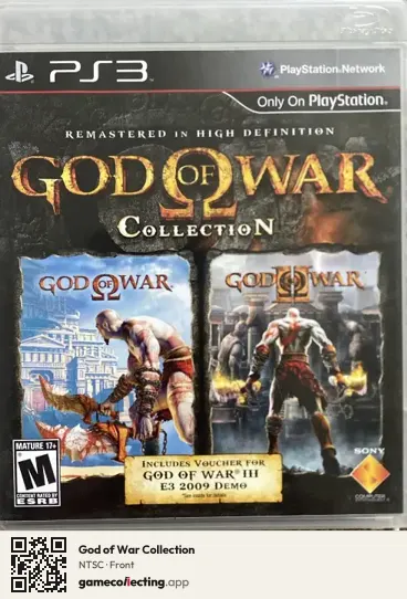 God of War Collection PlayStation 3, NTSC box front