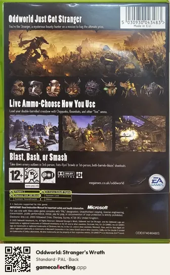 Oddworld: Stranger's Wrath Xbox, PAL box back