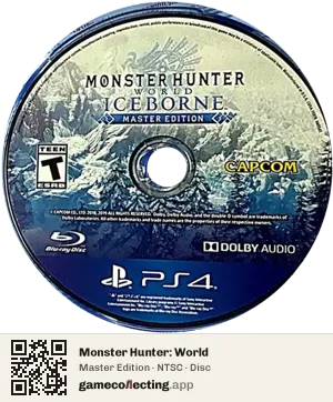 Monster Hunter: World PlayStation 4, NTSC disc