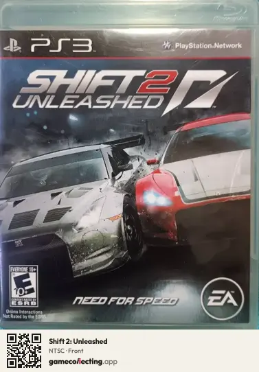 Shift 2: Unleashed PlayStation 3, NTSC box front