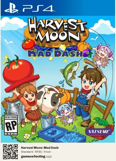 Harvest Moon: Mad Dash PlayStation 4, NTSC box front