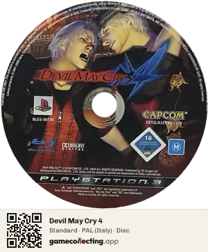 Devil May Cry 4 PlayStation 3, PAL disc