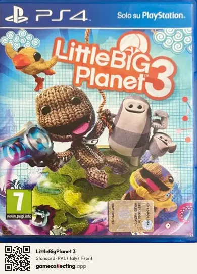 LittleBigPlanet 3 PlayStation 4, Italy box front