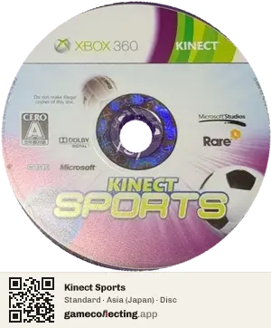 Kinect Sports Xbox 360, Asia disc