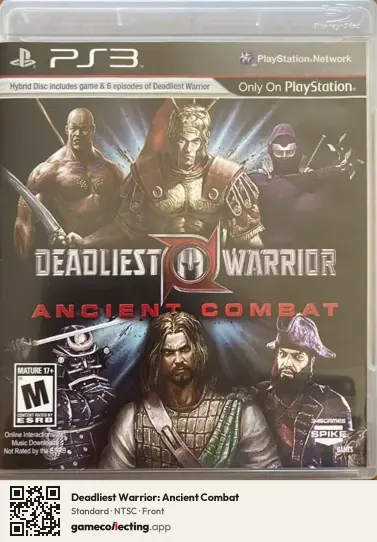 Deadliest Warrior: Ancient Combat PlayStation 3, NTSC box front