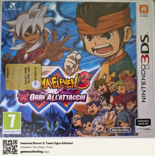 Inazuma Eleven 3: Team Ogre Attacks! Nintendo 3DS, Italy box front