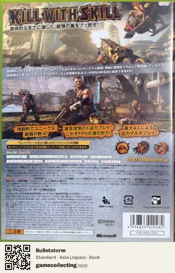 Bulletstorm Xbox 360, Asia box back
