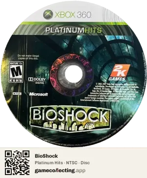 BioShock Xbox 360, NTSC disc