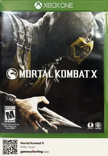 Mortal Kombat X Xbox One, NTSC box front