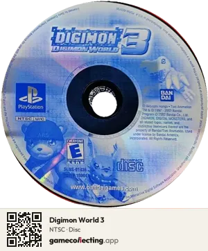 Digimon World 3 PlayStation, NTSC disc
