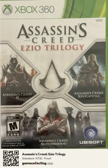 Assassin's Creed: Ezio Trilogy Xbox 360, NTSC box front