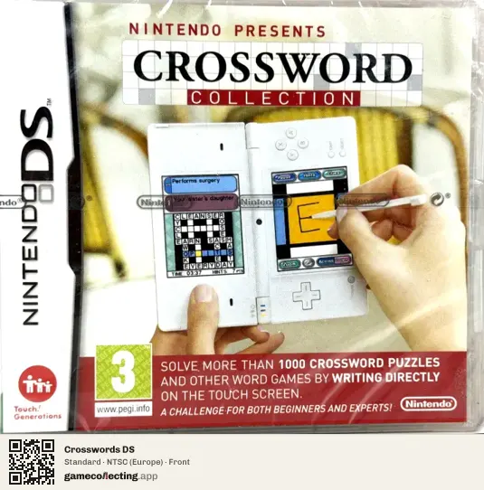 Crosswords DS Nintendo DS, Europe box front