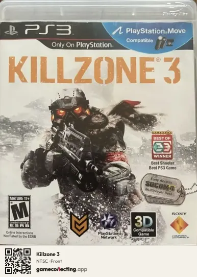 Killzone 3 PlayStation 3, NTSC box front