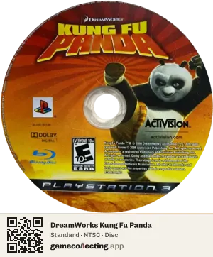 DreamWorks Kung Fu Panda PlayStation 3, NTSC disc