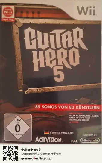 Guitar Hero 5 Nintendo Wii, Germany box front
