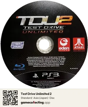 Test Drive Unlimited 2 PlayStation 3, Asia disc