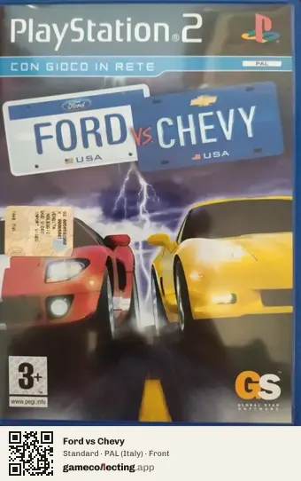 Ford vs Chevy PlayStation 2, Italy box front