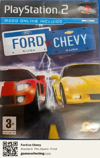 Ford vs Chevy PlayStation 2, Spain box front