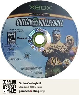 Outlaw Volleyball Xbox, NTSC disc