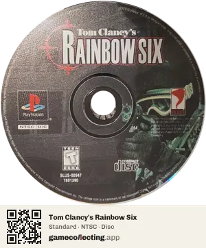 Tom Clancy's Rainbow Six PlayStation, NTSC disc