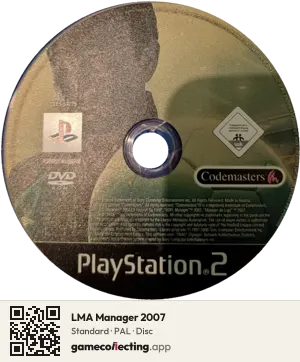 LMA Manager 2007 PlayStation 2, PAL disc
