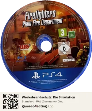 Werksbrandschutz: Die Simulation PlayStation 4, PAL disc