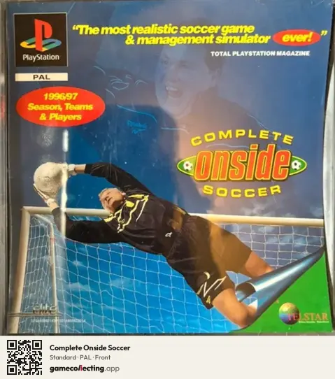 Complete Onside Soccer PlayStation, PAL box front