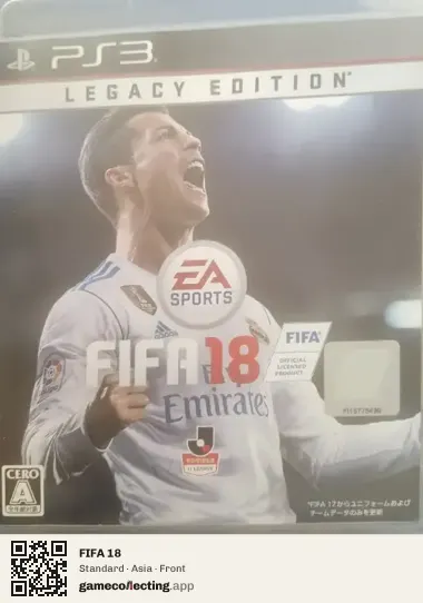 FIFA 18 PlayStation 3, Asia box front
