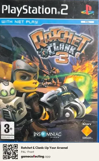 Ratchet & Clank: Up Your Arsenal PlayStation 2, PAL box front