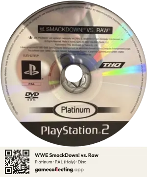 WWE SmackDown! vs. Raw PlayStation 2, PAL disc