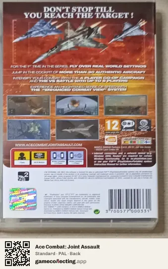 Ace Combat: Joint Assault PlayStation Portable, PAL box back
